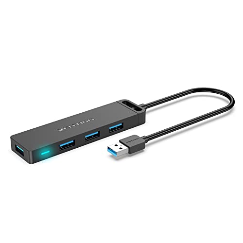 VENTION USB Verteiler USB HUB 3.0 4-Port Ultra Slim Laden unterstützt für...