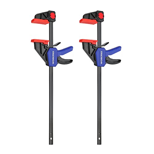 WORKPRO Einhandzwingen Set 2 Stück Schraubzwingen Spanner, Spannweite 305 mm,...