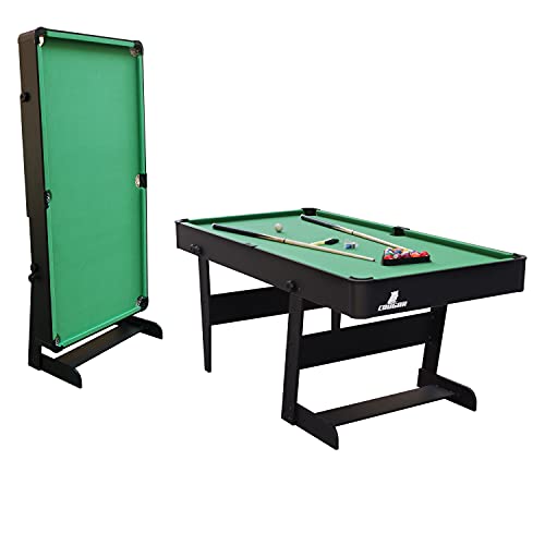 Cougar Hustle XL Billardtisch 6ft in Schwarz / Grün | Pooltisch klappbar inkl....