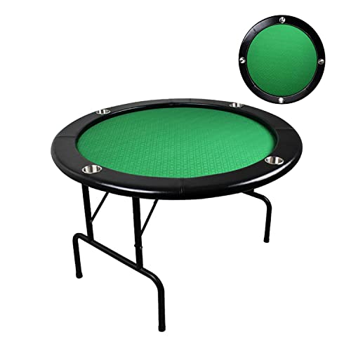 JeeKoudy 121,9 cm faltbarer runder Pokertisch für 6 Spieler, Texas Hold'em...