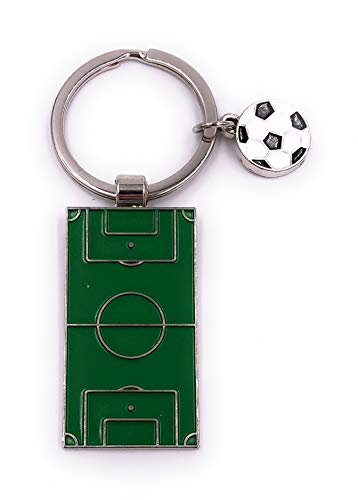 H-Customs Tischfussball Fußball Schlüsselanhänger Anhänger Silber aus Metall