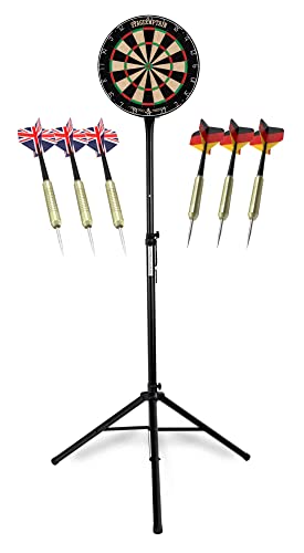 Stagecaptain DBS-1715 Bullseye Pro Dartscheibe Komplett Set - Profi...