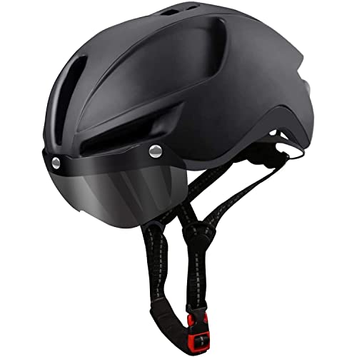 Fahrradhelm,KINGLEAD Fahrradhelm Herren Damen mit Visier Abnehmbarem...