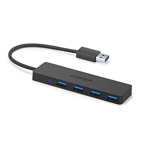 Anker 4-Port USB 3.0 Ultra Flacher Datenhub, Geeignet für Macbook, Mac...