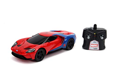 Jada Toys 253226002 Spider Marvel RC, Spiderman 2017, Ford GT, Ferngesteuertes...