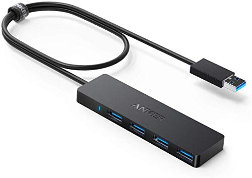 Anker 4-Port USB 3.0 Hub, Dünner Datenhub USB Hub mit 60cm Verlängerungskabel...