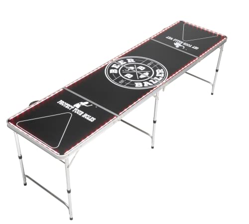 BeerBaller® LED Beer Pong Tisch ohne Cupholder - der erste Beer Pong Tisch mit...