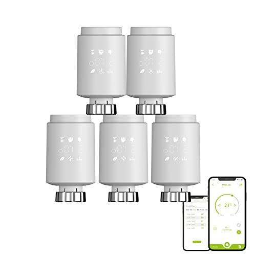 Qiumi Zigbee Thermostat Heizkörperventil, Smart Programmierbarer Thermostat,...