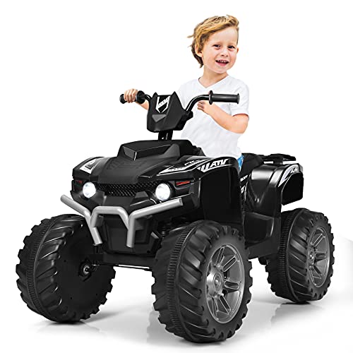 COSTWAY 12V Elektro Kinderquad mit Scheinwerfer, Mini Elektroquad mit Musik &...