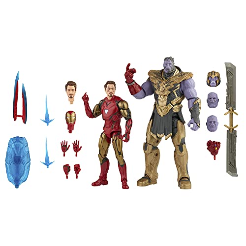 Hasbro Marvel Legends Series 15 cm große Iron Man Mark 85 gegen Thanos Figuren...