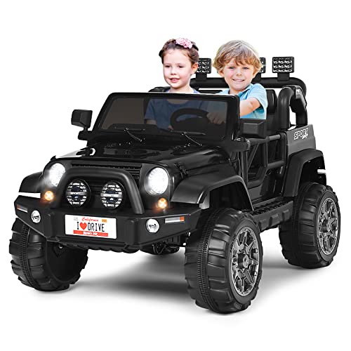 DREAMADE 12V Elektroauto für Kinder Jeep Wrangler, 2-Sitzer Kinderfahrzeug mit...