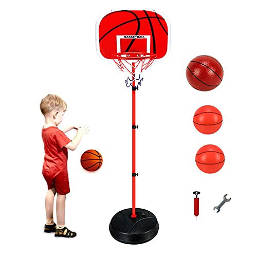 Basketballkorb und Stand Kinder, AolKee Tragbarer 63CM-150cm Mini Basketballkorb...