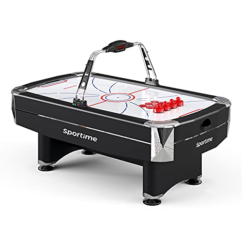 Sportime Airhockeytisch Taifun | Profi Airhockey-Tisch mit Luft-Gebläse,...