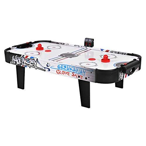 COSTWAY 42 ' Air Hockey Spieletisch, Airhockey Tisch mit elektronischem...