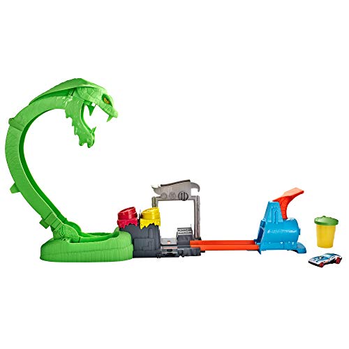 Hot Wheels GTT93 - Hot Wheels City Kobra Schleim-Attacke Spielset mit Schleim,...