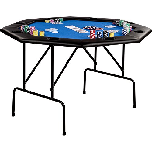 GAMES PLANET Faltbarer Pokertisch „Flush“ für bis zu 8 Spieler, achteckig,...