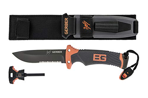 Gerber Bear Grylls Outdoor/Survival-Messer mit Teilwellenschliff, Fixed Blade...