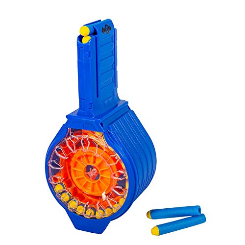 Blasterparts - 30er Trommel-Magazin mit 30 Darts - kompatibel mit NERF N-Strike...