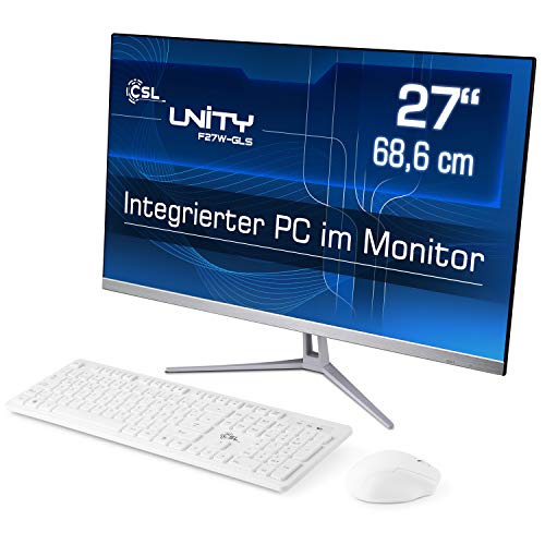 All-in-One-PC CSL Unity F27W-GLS, 68,58 cm (27 Zoll,1920x1080 Full HD) -...