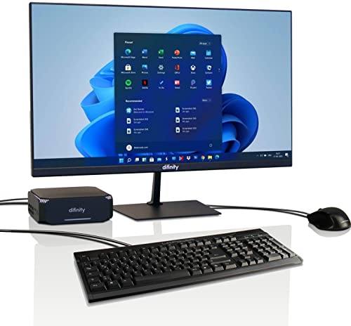 All in One 24' difinity 400g Mini PC 10-Watt Office, Intel Quad, 8GB, 512GB SSD,...