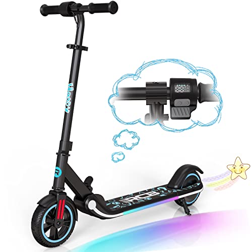 RCB Elektroroller Kinder ab 6-12 Jahren, E-Roller mit LED-Anzeige, Bunte...
