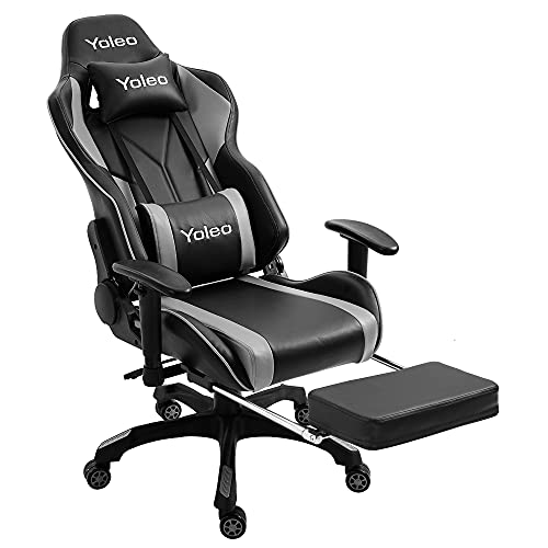 YOLEO Gaming Stuhl, Bürostuhl mit Fußstütze, Ergonomischer Stuhl mit...