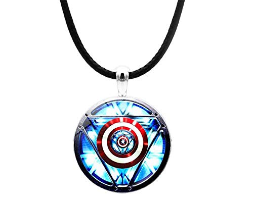 The Avengers Jewelry Mens Kids Marvel Iron Man Tony Stark Heart Necklace...