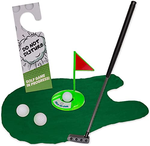 MIJOMA Toiletten-Golf Set, 6-teilig, Golfschläger, Circa 62 cm