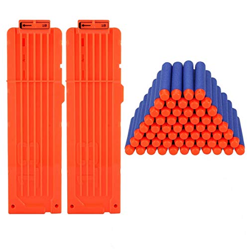 2 Stücke Soft Bullet Magazin für 18 Darts und 50er Nerf Darts für Nerf...