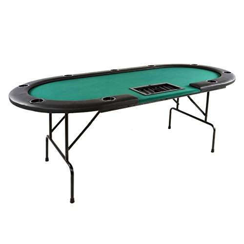 Deluxe Casino Pokertisch klappbar L 215 x B 113 x H 79 cm, Getränkehalter...