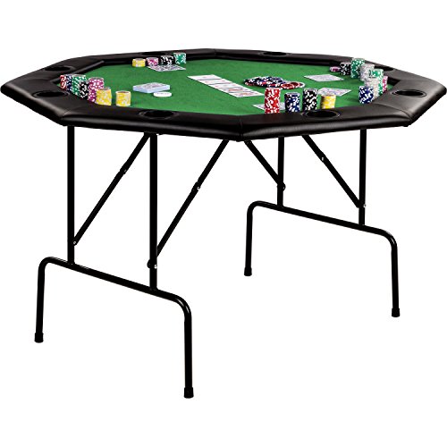 GAMES PLANET Faltbarer Pokertisch „Flush“ für bis zu 8 Spieler, achteckig,...