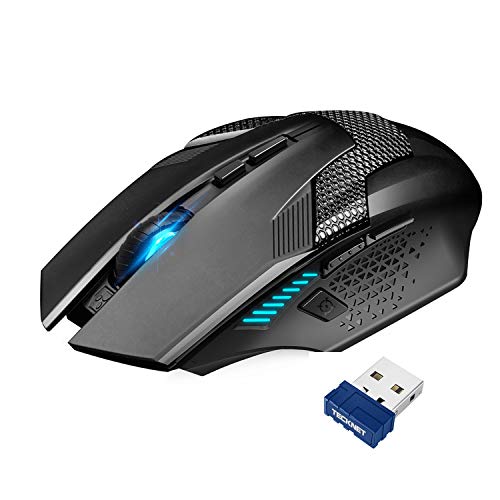 Kabellose Gaming Maus,TECKNET Raptor 2.4G Spieletauglichen Wireless Gamer Maus 8...