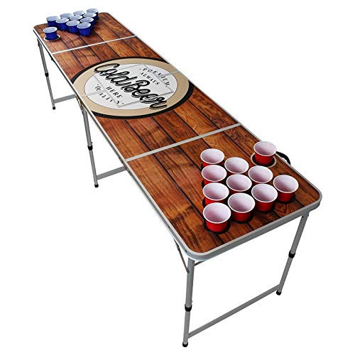 Beercup Bierpong Tische, Beer Pong Set für Partyspiele, Beerpong Tisch Klappbar...