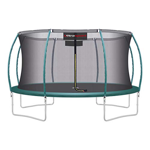 Ultrasport Garten Trampolin XL, 430 cm Durchmesser, belastbar bis 150 kg,...