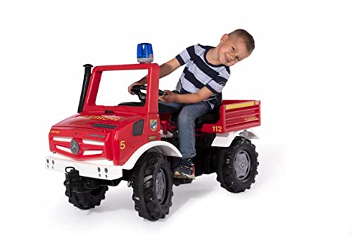 Rolly Toys Unimog Feuerwehr Tretauto ab 3 Jahren | Feuerwehrauto zum selber...