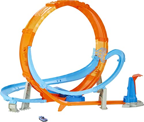 Hot Wheels HCB00 - Riesen Looping Crash Trackset mit ca. 70 cm breitem Looping...