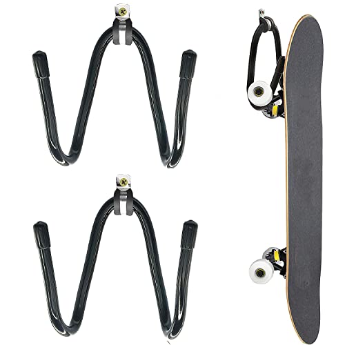 GDglobal 2 Stück Skateboard Wandhalter, Einstellbar Haken Wand-Halter...