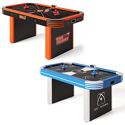 Sportime LED-Airhockey-Tisch 5,5 ft | LED Pucks und Pusher | Starkes Gebläse |...