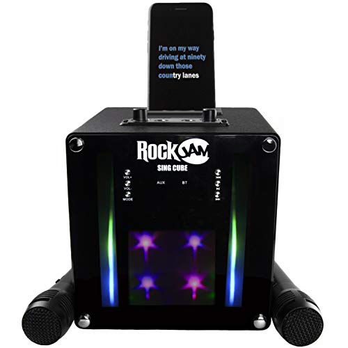 Rockjam Singcube 5-Watt Wiederaufladbare Bluetooth-Karaoke-Maschine mit zwei...