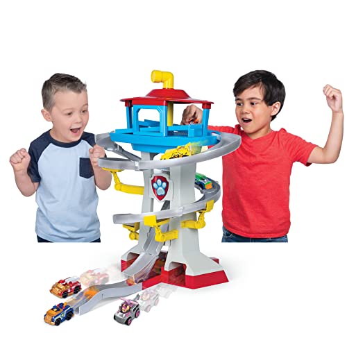 PAW Patrol, True Metal Adventure Bay Rettungsweg-Spielset mit 2 exklusiven...