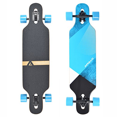 Apollo Longboard Maguro, Komplettboard, Twin-Tip Drop-Through Freeride Cruiser...