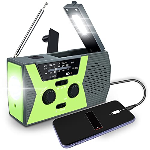 Vokida Kurbelradio Weltempfänger Survival Ausrüstung Solar Radio Dynamo...