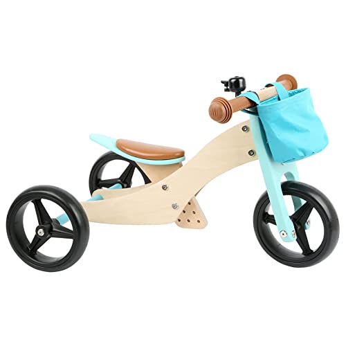 small foot Trike 2 in 1 Türkis aus Holz, DREI-und Laufrad, mit verstellbarem...