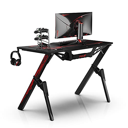 Dripex Ergonomischer Gaming Tisch, Schreibtisch Gaming mit Großer Oberfläche,...