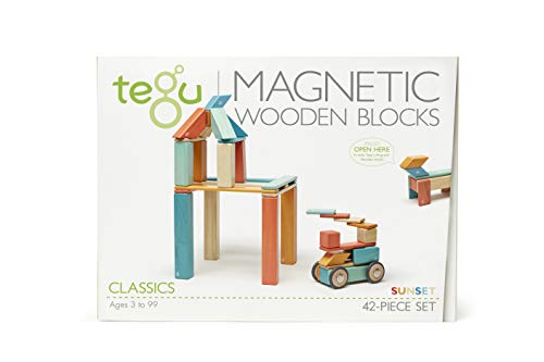 Tegu 42P-SNS-508T Stück Tegu Magnetisches Holzblock-Set - Sonnenuntergang