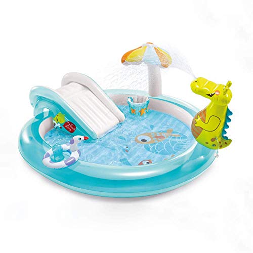 FKDG Nflatable Swimmingpool Wasserstrahl Baby Baby Pool Mit Rutsche Kinderpark...