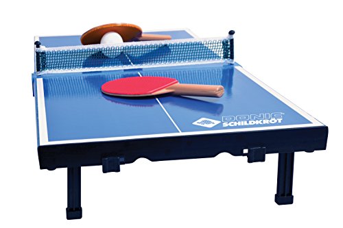 Donic-Schildkröt Tischtennis-Mini-Tisch, komplettes Set mit 2 Schlägern und 1...