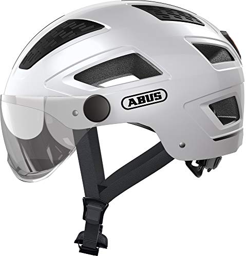 ABUS Stadthelm Hyban 2.0 ACE - Fahrradhelm mit Visier, Licht und ABS-Hartschale...