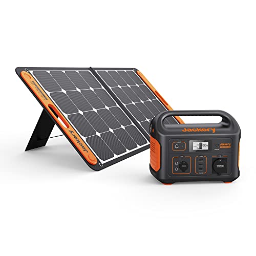 Jackery Solargenerator 500, 518WH Tragbare Powerstation mit SolarSaga 100W...