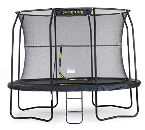 trampolin mit Netz und Leiter JumpPod Oval351 x 244 cm schwarz (2016)